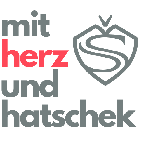 Logo mitherzundhatschek grau-rosa